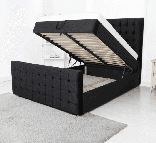 Florida Cube Ottoman Bed UK | Storage Ottoman Bed with Cube Headboard | Free Delivery